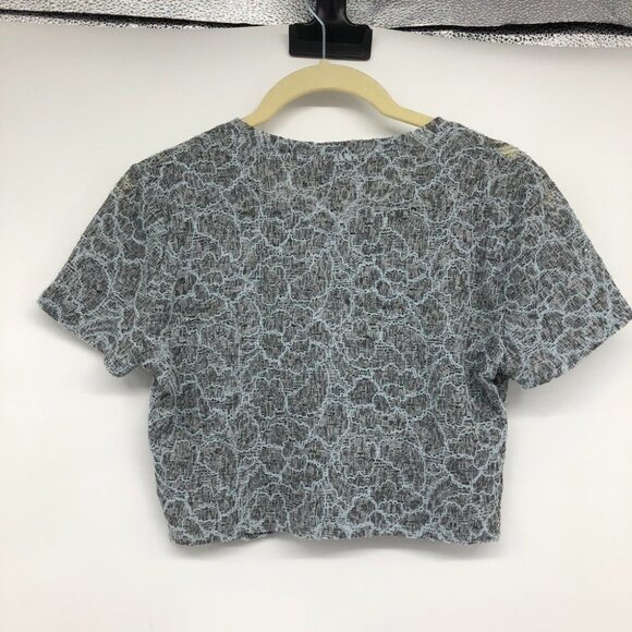 BCBGMaxAzria Haze Grey Floral Lace Bridette Crop Top & Matching Skirt size S - Picture 5 of 16